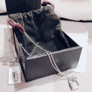 NWT MICHAEL KORS Lock & Key Necklace